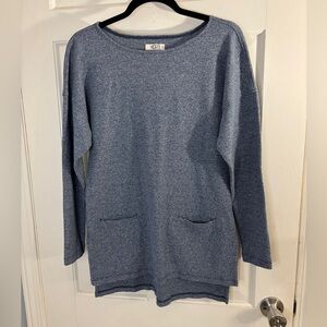 UGG Heathered Navy Blue Knit Tunic Sweater